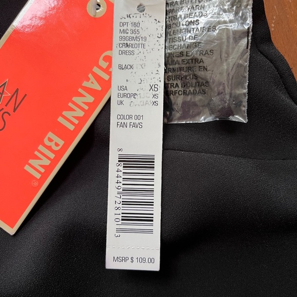 Gianni Bini HOLIDAY Dress Womens Size XS Black COCKTAIL Dress Gold Accent Flowy - Picture 3 of 10